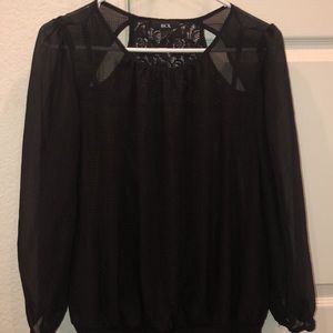 Black lace blouse